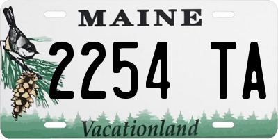 ME license plate 2254TA