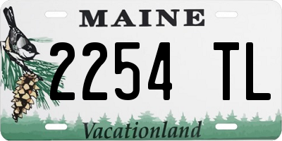 ME license plate 2254TL