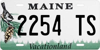 ME license plate 2254TS
