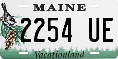 ME license plate 2254UE