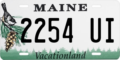 ME license plate 2254UI