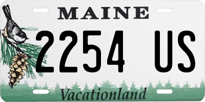 ME license plate 2254US