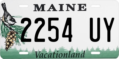 ME license plate 2254UY