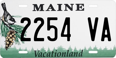 ME license plate 2254VA