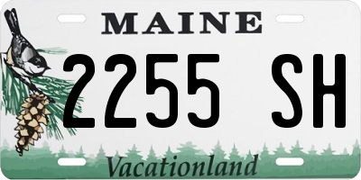 ME license plate 2255SH