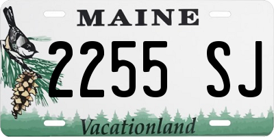 ME license plate 2255SJ