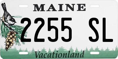 ME license plate 2255SL