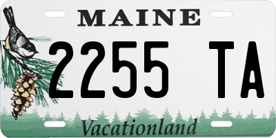 ME license plate 2255TA