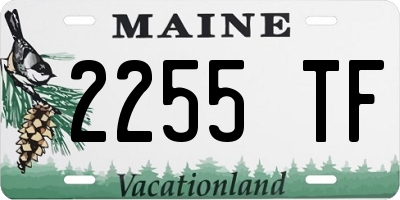 ME license plate 2255TF
