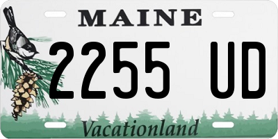 ME license plate 2255UD