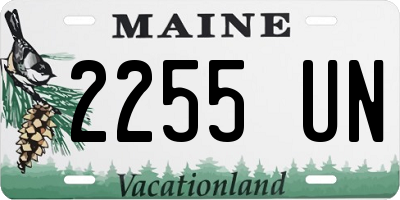 ME license plate 2255UN