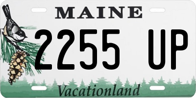 ME license plate 2255UP