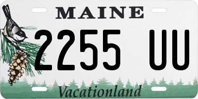 ME license plate 2255UU