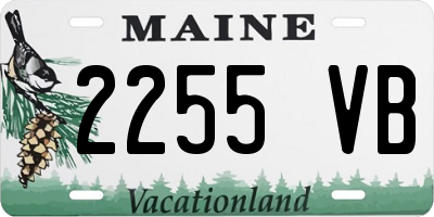 ME license plate 2255VB