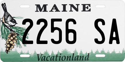 ME license plate 2256SA