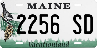 ME license plate 2256SD