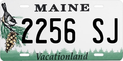 ME license plate 2256SJ