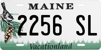 ME license plate 2256SL