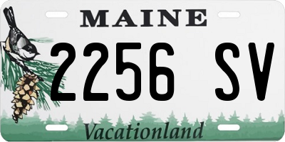 ME license plate 2256SV