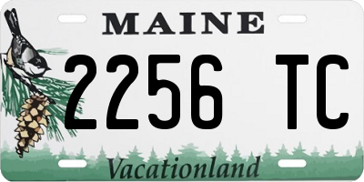 ME license plate 2256TC