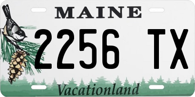 ME license plate 2256TX