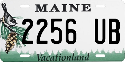 ME license plate 2256UB