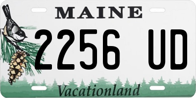 ME license plate 2256UD