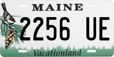 ME license plate 2256UE