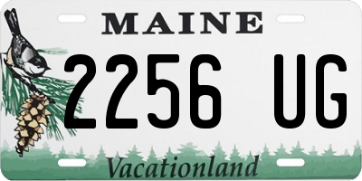 ME license plate 2256UG