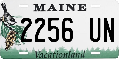 ME license plate 2256UN
