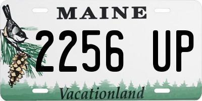 ME license plate 2256UP
