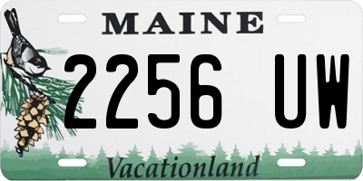 ME license plate 2256UW