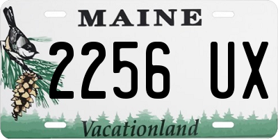 ME license plate 2256UX