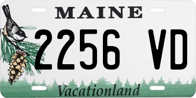 ME license plate 2256VD