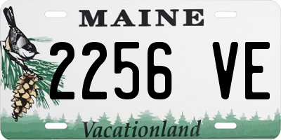 ME license plate 2256VE