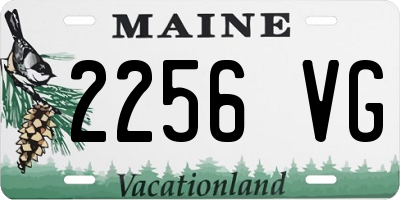 ME license plate 2256VG