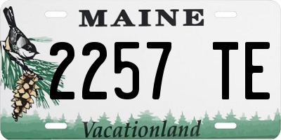 ME license plate 2257TE