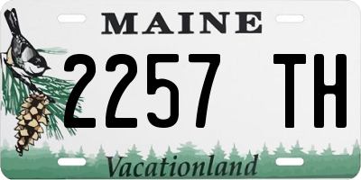 ME license plate 2257TH