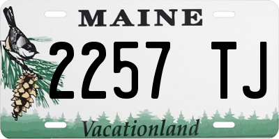 ME license plate 2257TJ