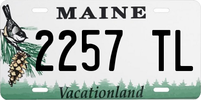 ME license plate 2257TL