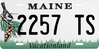 ME license plate 2257TS