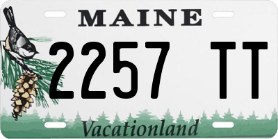 ME license plate 2257TT