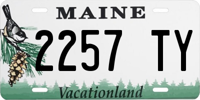 ME license plate 2257TY