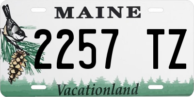 ME license plate 2257TZ