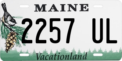 ME license plate 2257UL