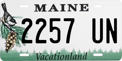 ME license plate 2257UN