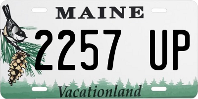 ME license plate 2257UP