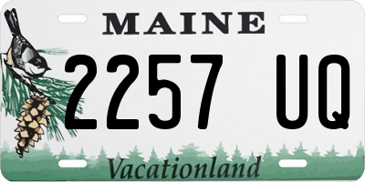 ME license plate 2257UQ