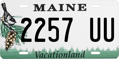 ME license plate 2257UU