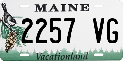 ME license plate 2257VG